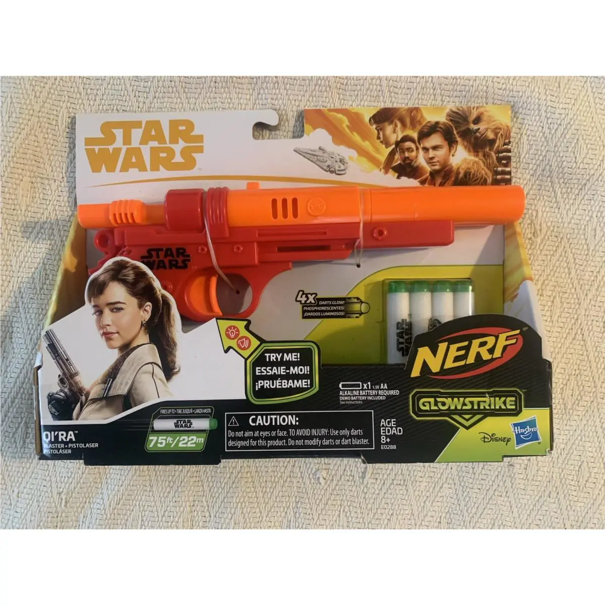 Nerf Star Wars Qi`ra Electronic Blaster with Darts Lights and Sounds Works 2017