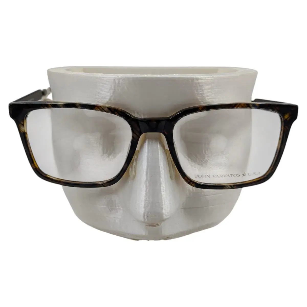 John Varvatos Usa VJVC004 Brown Tortoise Square Eyeglasses Frames - Frame: Brown