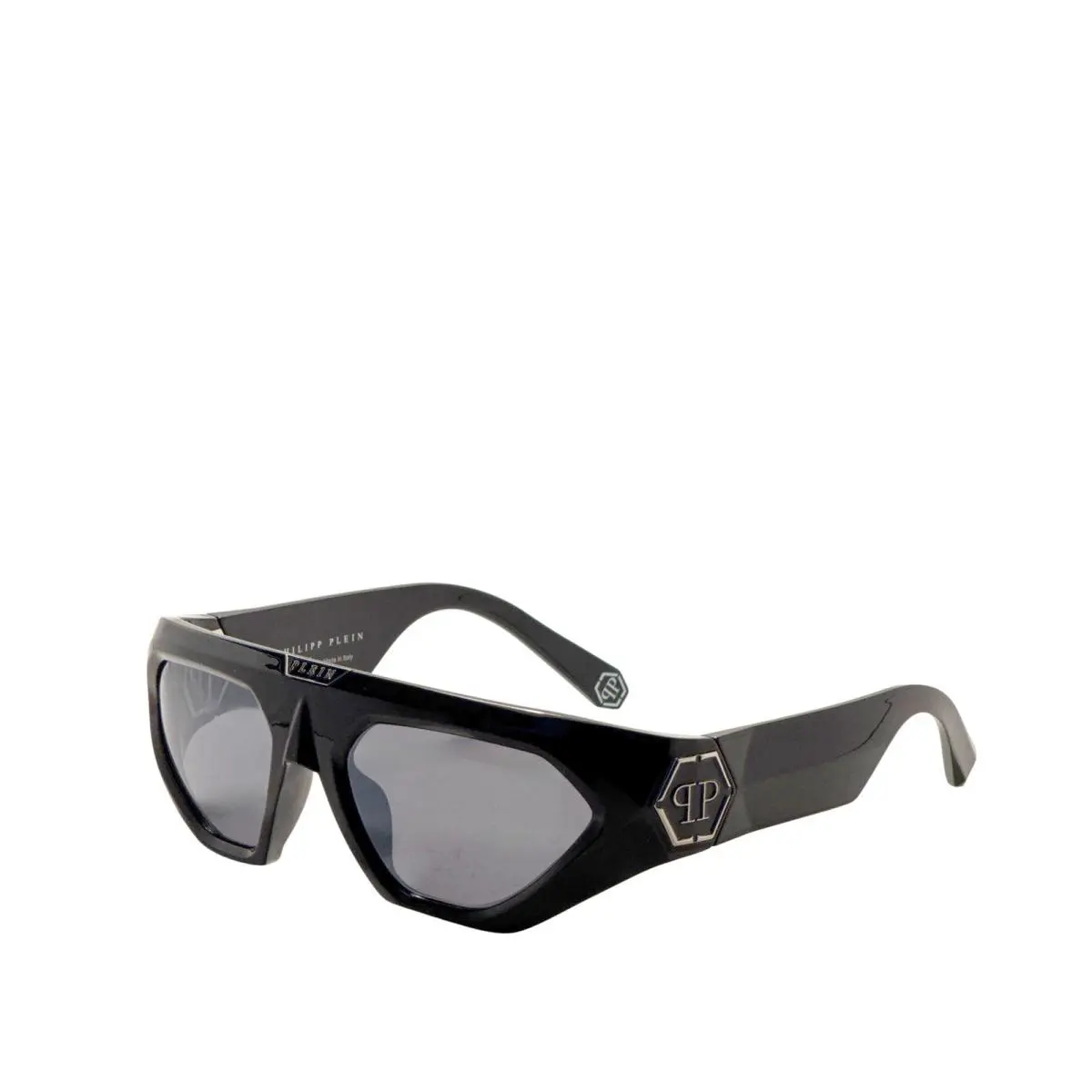 Men`s 58mm Shiny Black Sunglasses SPP15358Z42X by Philipp Plein