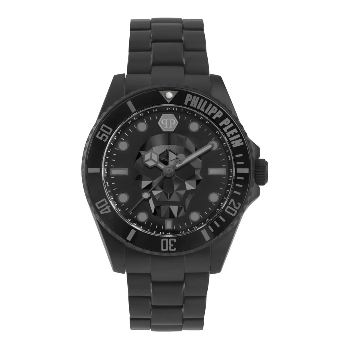 Philipp Plein Mens IP Black 44mm Bracelet Fashion Watch