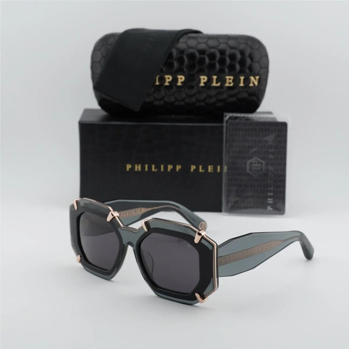 Philipp Plein SPP098V 0819 Shiny Transparent Grey/grey 53-18-140 Sunglasses