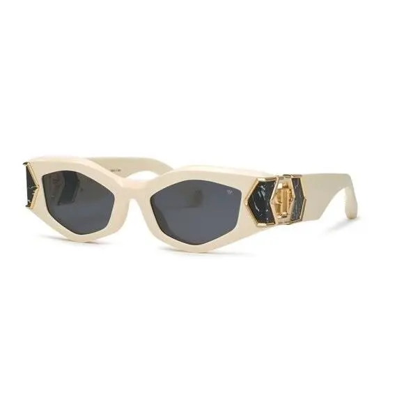 Philipp Plein SPP136M 5206K6 Beige/dark Grey Sunglasses 52-20-135