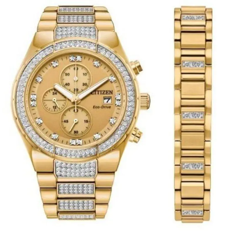 Citizen Men Solar Chrono Watch Stainless Steel Bracelet CA0752-66P