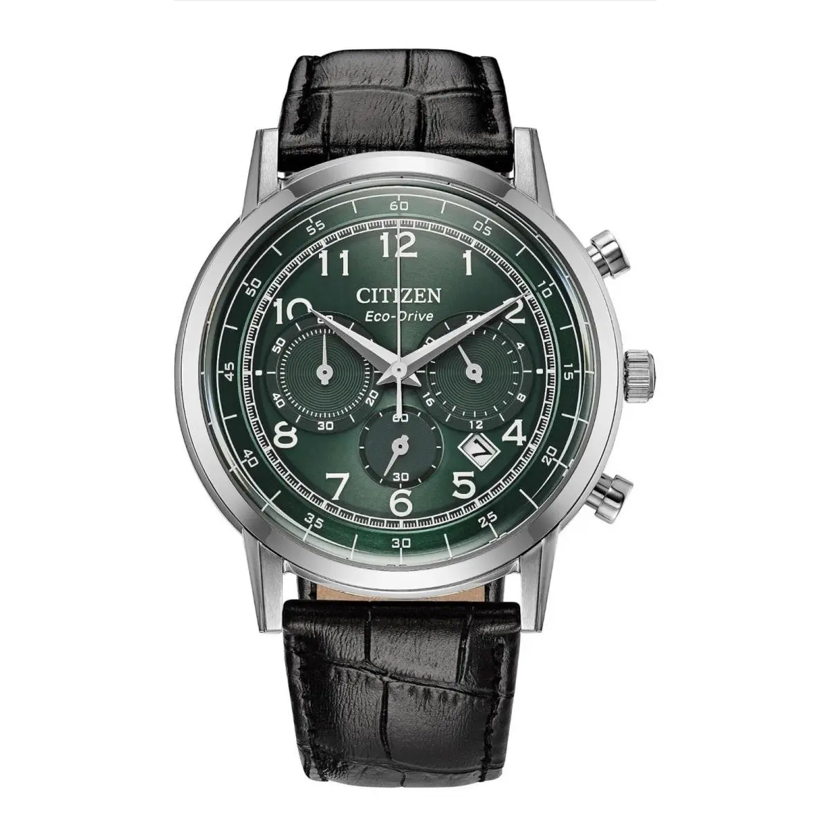 Citizen Eco-drive Dress Classic CA4630-02X 43mm Green Chronograph Leather Strap