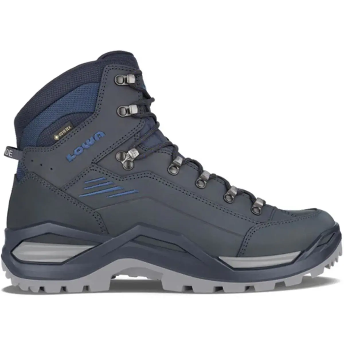 Lowa 3119166960 Men`s Renegade Evo Gtx Mid Navy/blue Nubuck Hiking Boots Shoes