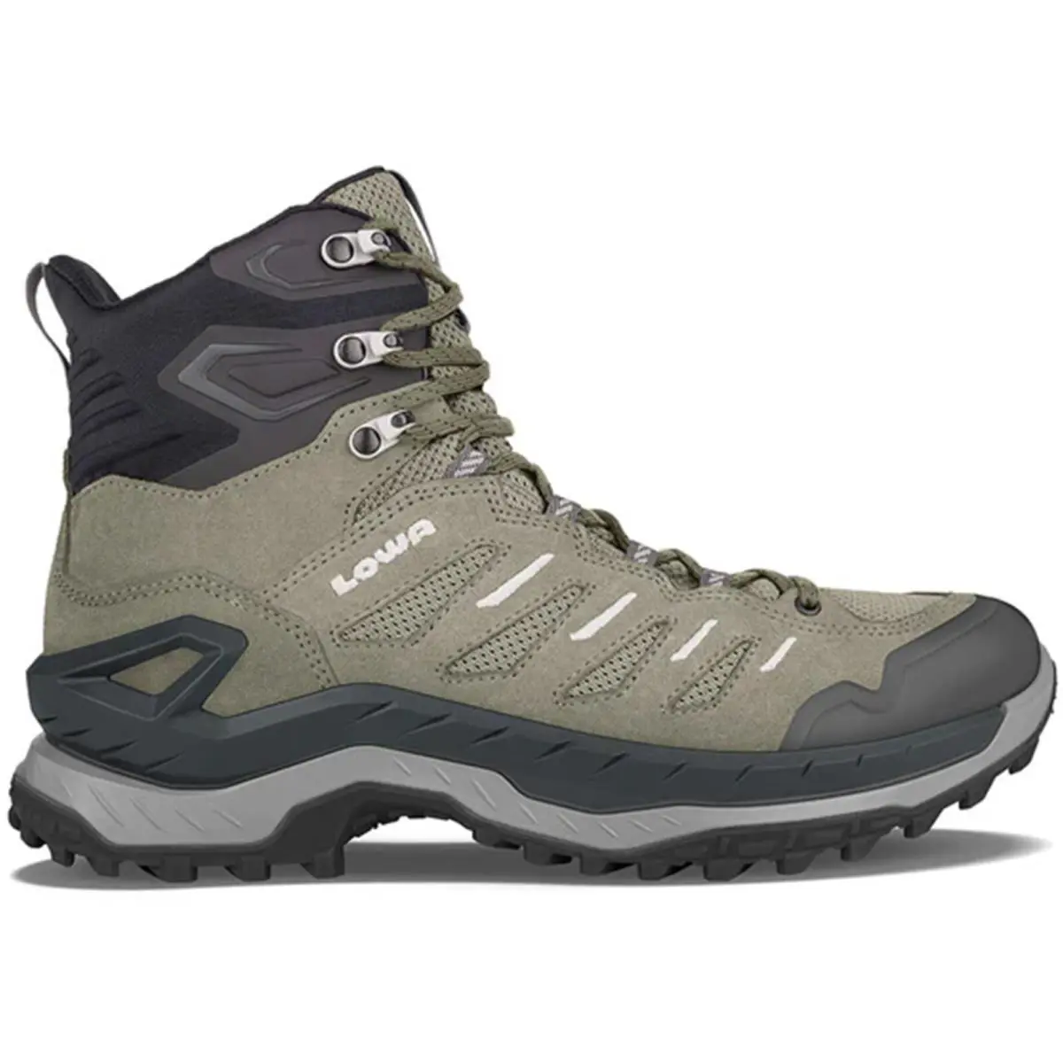 Lowa 3113357403 Men`s Innovo Mid Seaweed/grey Backpacking Hiking Boots Shoes