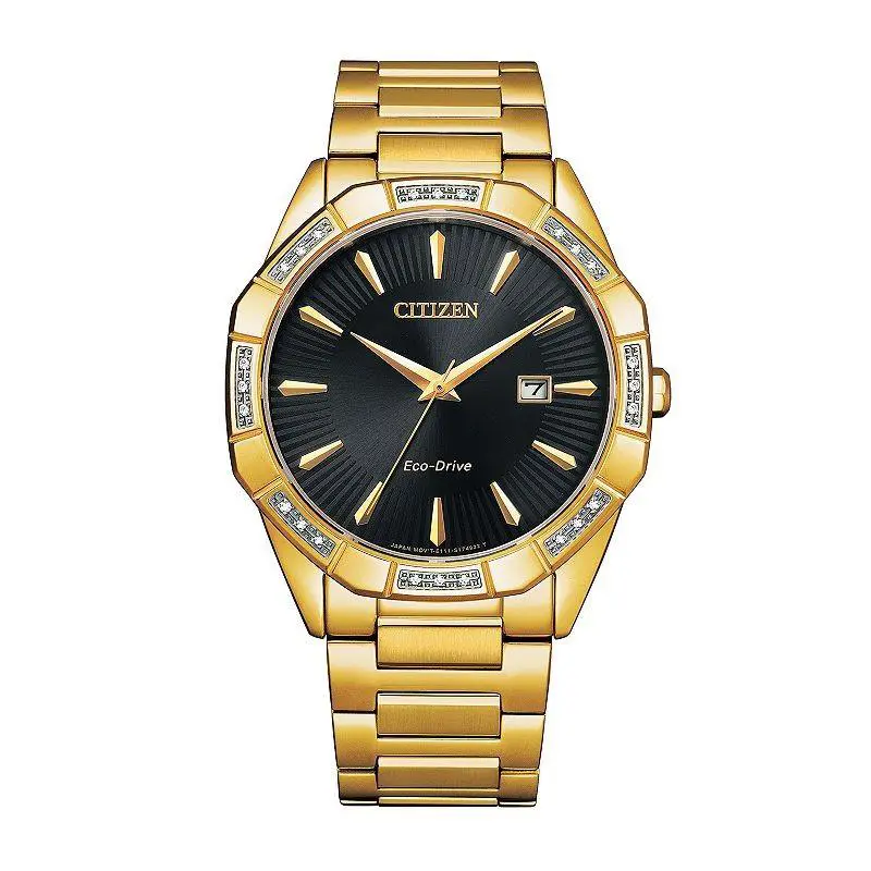 Citizen BM7542-51E Men Eco-drive Addysen Classic Watch Date Sapphire Crystal - Gold