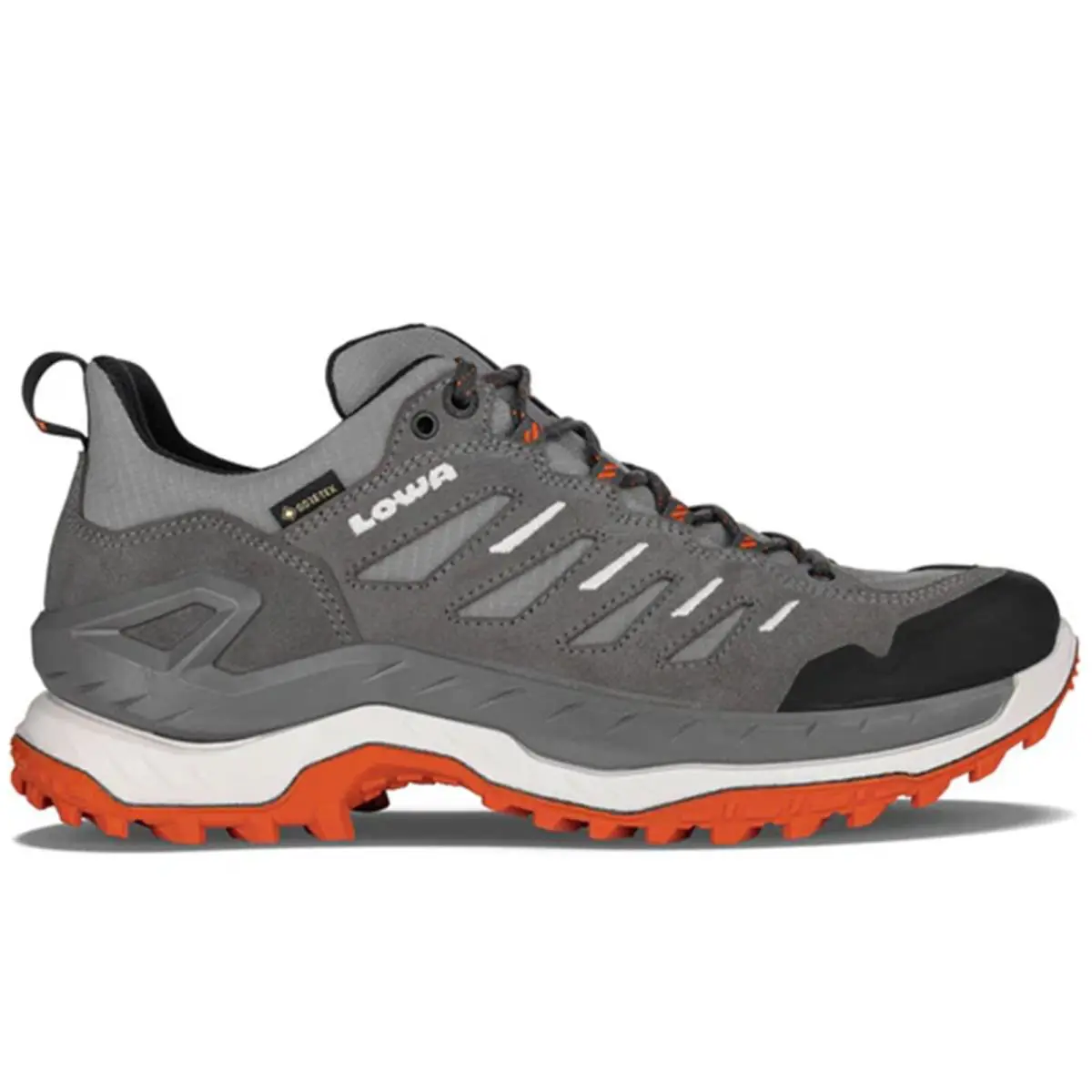 Lowa 3115509055 Men`s Innovo Gtx Lo Grey/flame Waterproof Trail Hiking Shoes 8.5