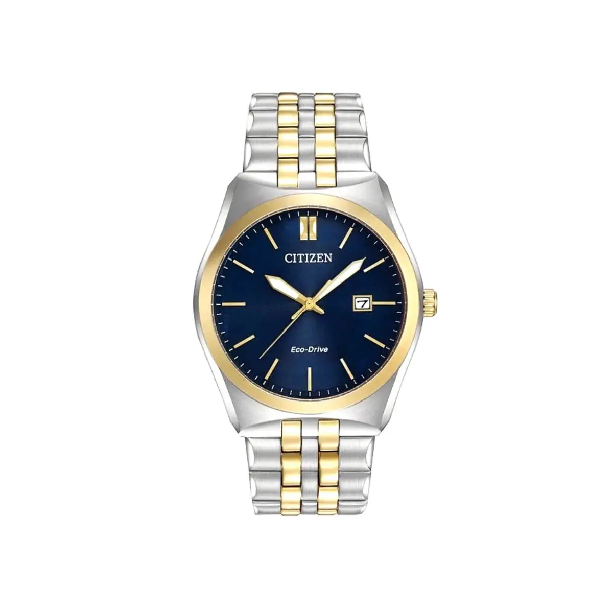 Citizen BM7334-58L Corso Eco-drive Blue Dial Date Two-tone Men`s Watch