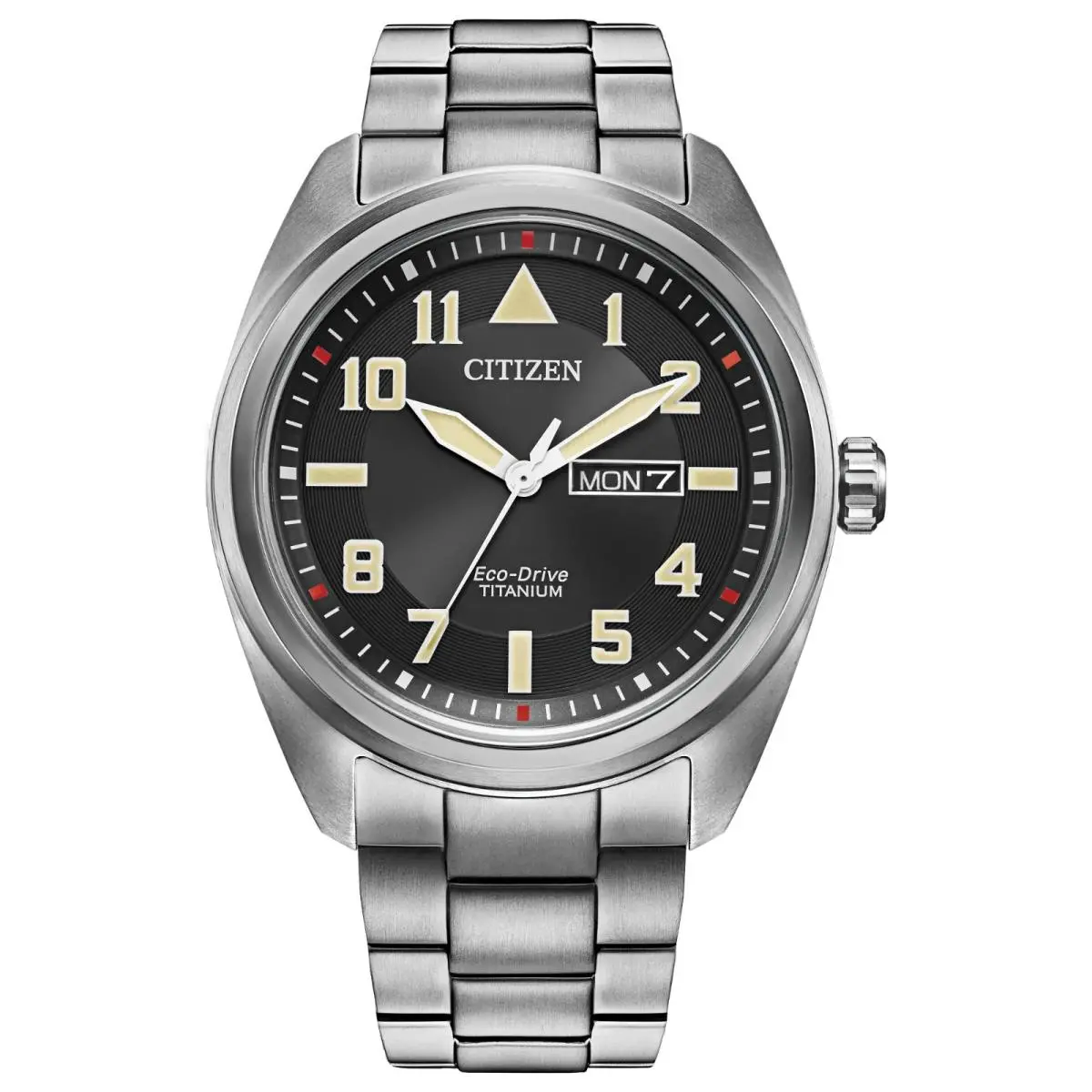 Garrison Black Dial Super Titanium Bracelet Men`s Watch BM8560-53E by Citizen