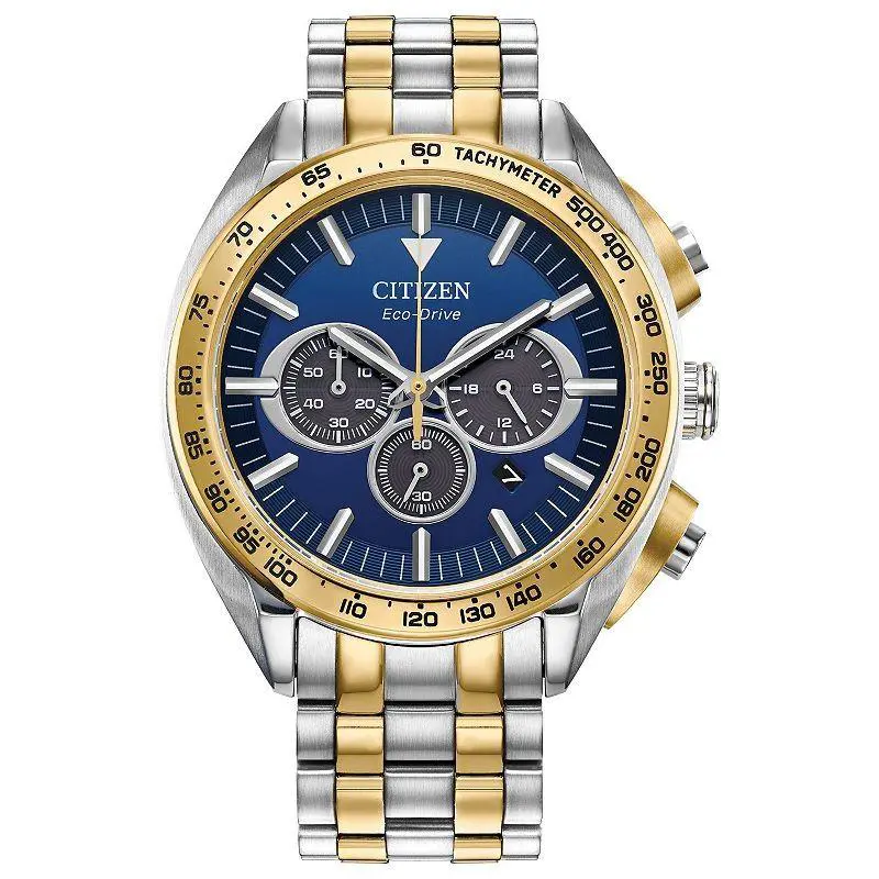 Citizen CA4544-53L Men Eco-drive Carson Two Tone 43mm Chronograph Bracelet