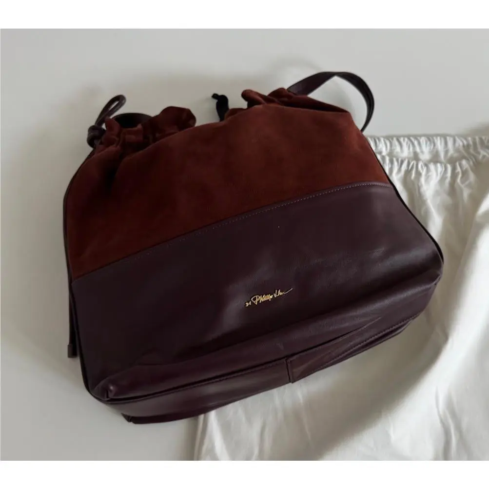 3.1  Origami Tote Soft Suede Leather W/magnetic Drawstring by Phillip Lim