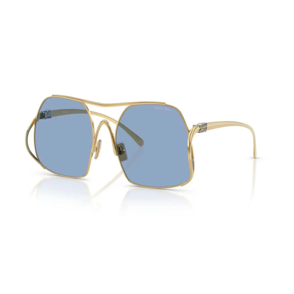 Miu Miu MU A55S Gold/light Blue 5AK30U Sunglasses