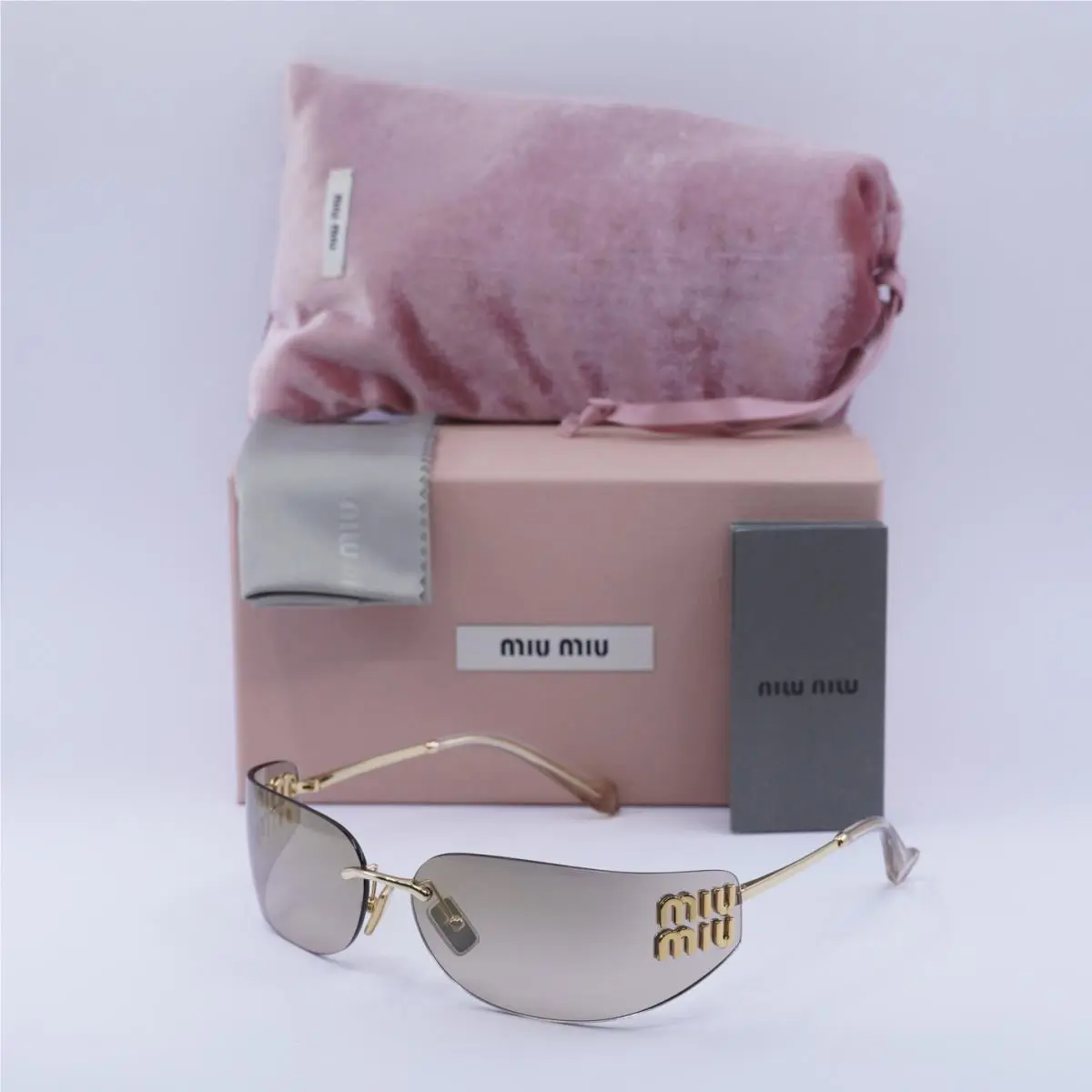 Miu Miu MUA51S ZVN90O Pale Gold/pink 75-14-110 Sunglasses