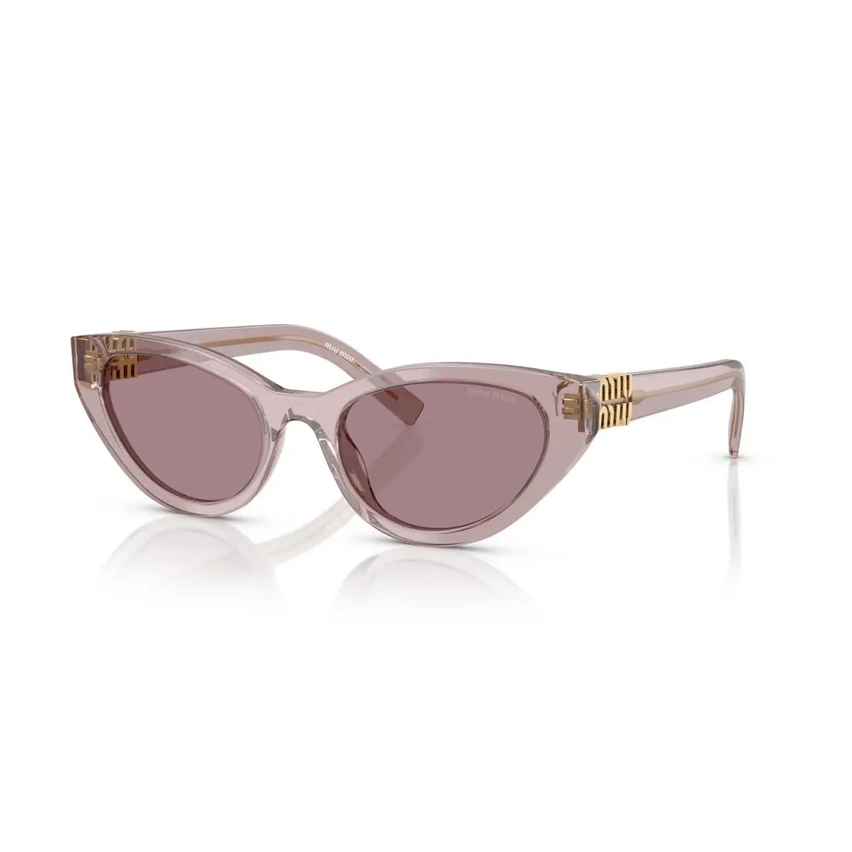 Miu Miu MU A04S Mauve Transparent/light Purple Brown 12W20I Sunglasses