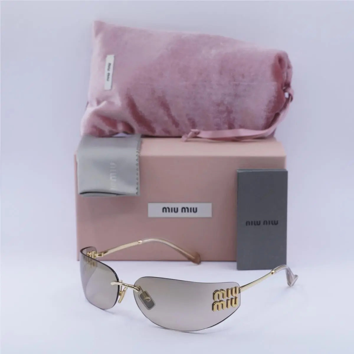 Miu Miu MUA51S 5AK20P Gold/bronze Mirror Gradient 75-14-110 Sunglasses