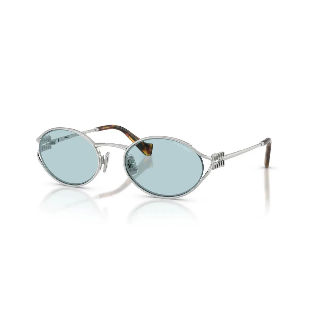 Miu Miu Smu 52YS Silver/light Blue 1BC20R Sunglasses