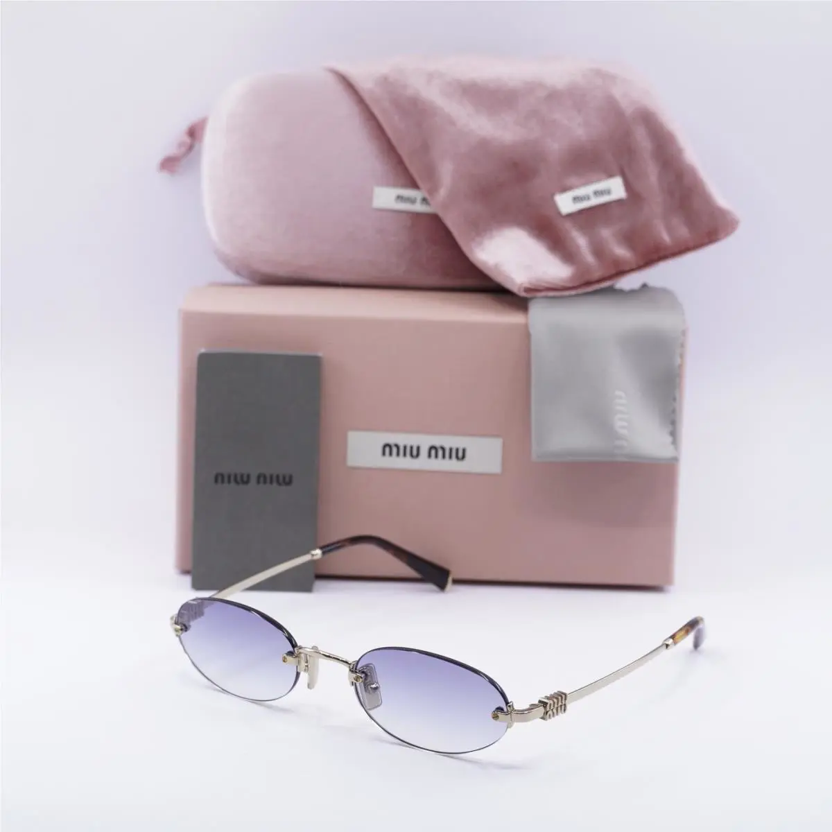 Miu Miu MUA54S 5AK04O Gold/clear Gradient Dark Grey 51-20-140 Sunglasses