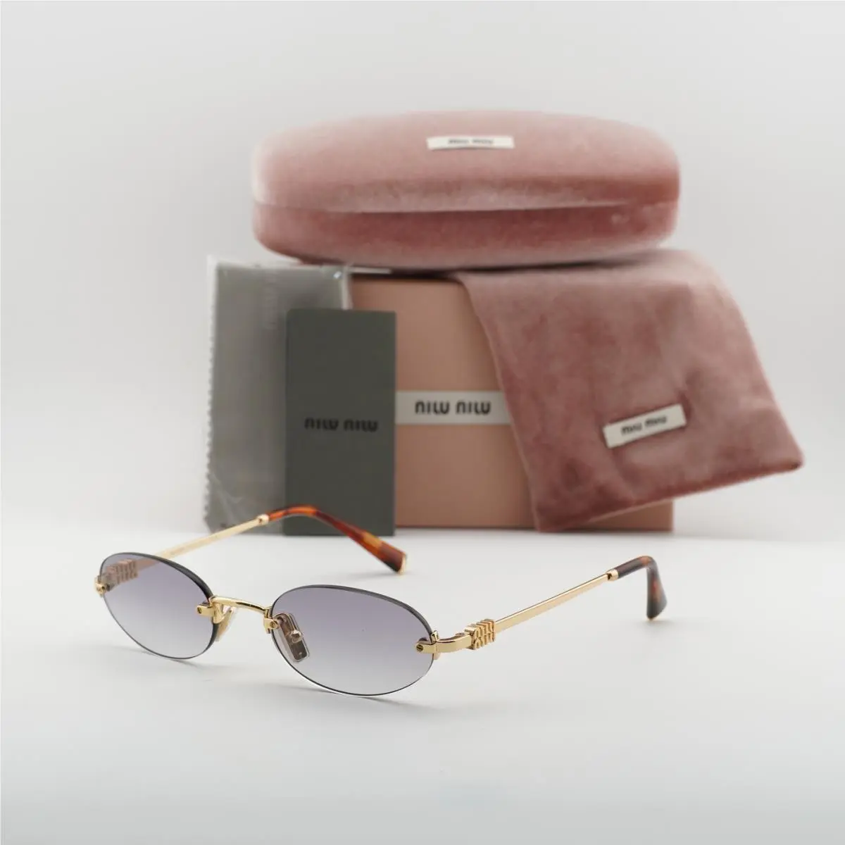 Miu Miu MUA54S 5AK04O Gold/clear Gradient Dark Grey 51-20-140 Sunglasses