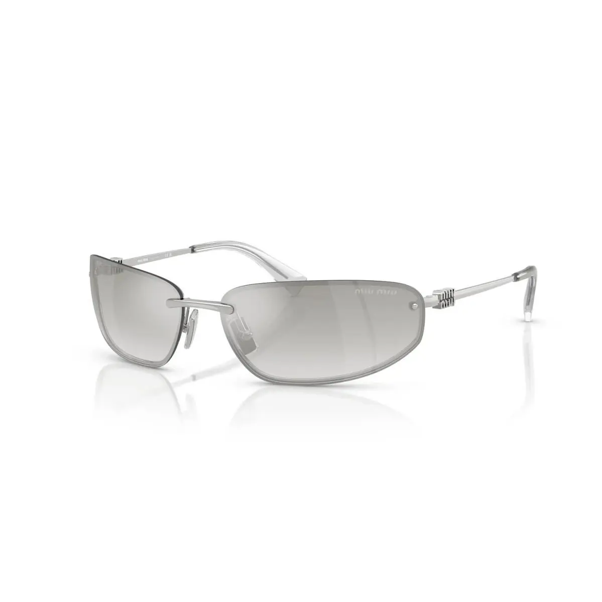 Miu Miu MU A50S Silver/grey Gradient with Silver Mirror 1BC8H1 Sunglasses