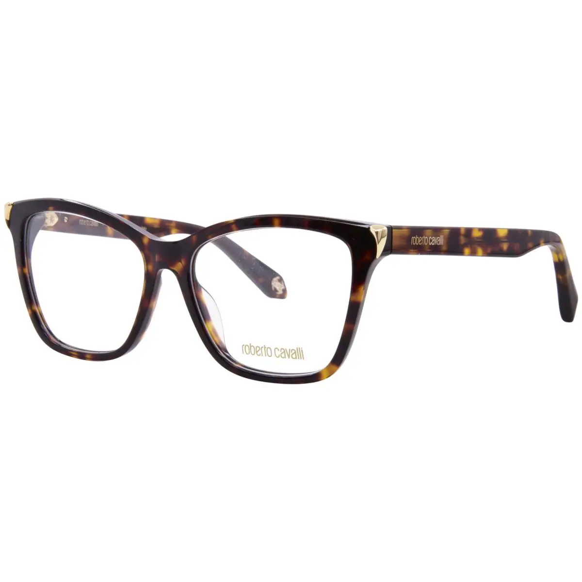 Roberto Cavalli VRC101M 0743 Eyeglasses Women s Shiny Brown/yellow Full Rim 55mm