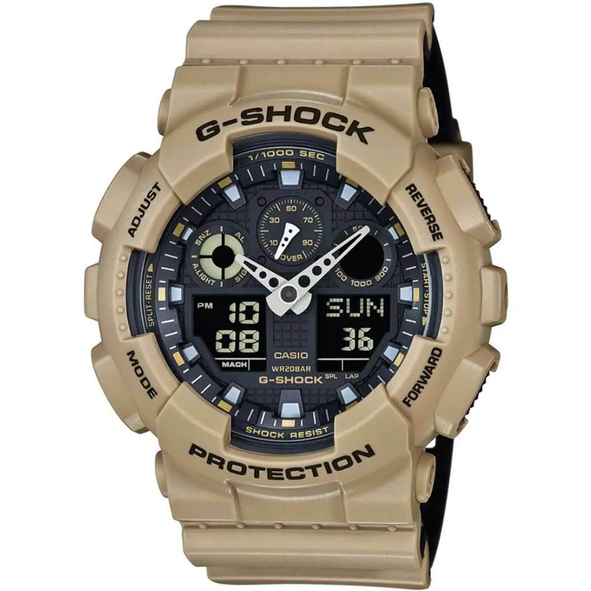 Men`s Watch G-shock Quartz Analog Digital Strap Shock Resistant GA100L-8A by Casio