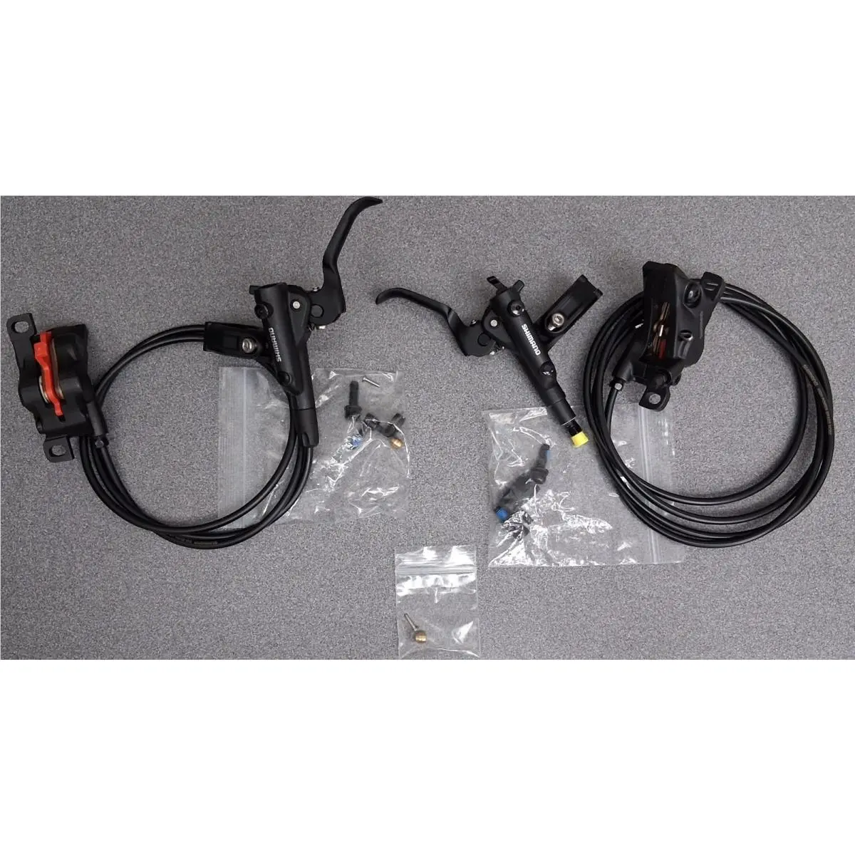 Shimano Deore M6100/M6120 Complete Brake Set - Front Rear 1000/1700mm Hose