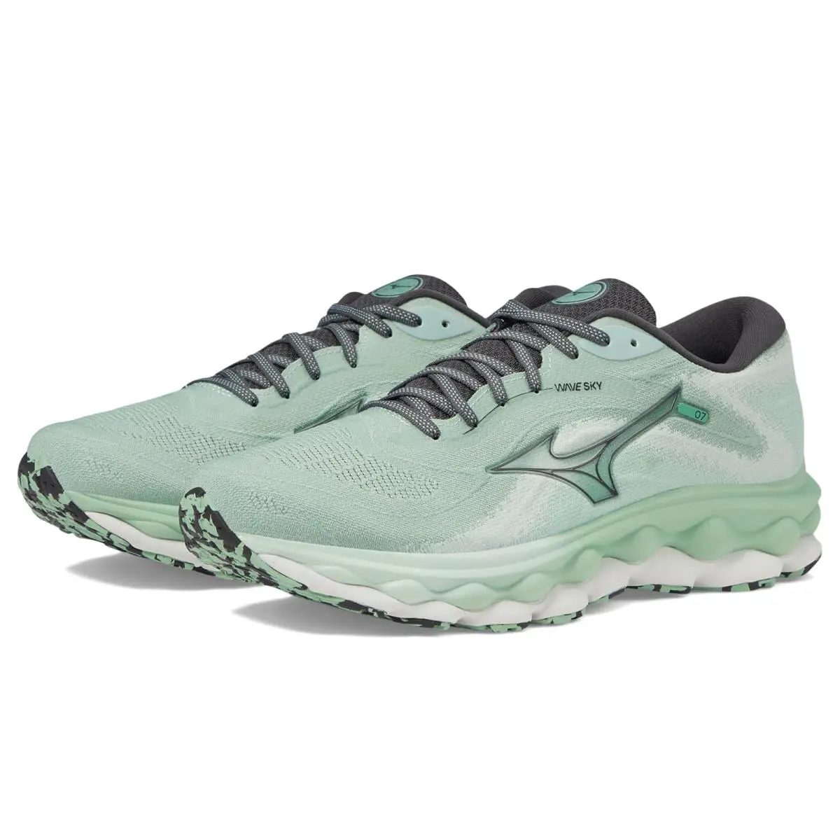 Man`s Sneakers Athletic Shoes Mizuno Wave Sky 7 - Granite Green/Nimbus Cloud