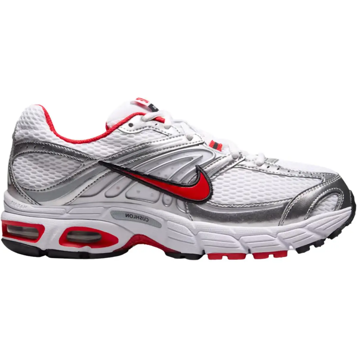Air Max Moto 2K Women Casual Shoe US Size 6-11 Color Sneaker White/Metallic Silver/Black/University Red by Nike