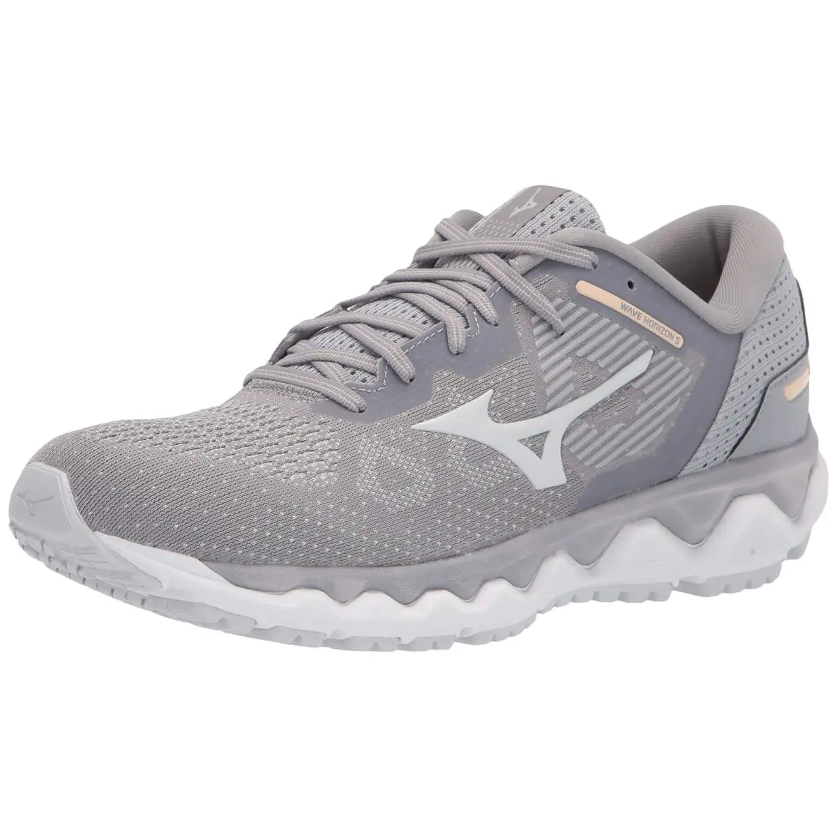 Mizuno Women`s Horizon 5 Running Shoe Silver Filgre-barly Blue 6