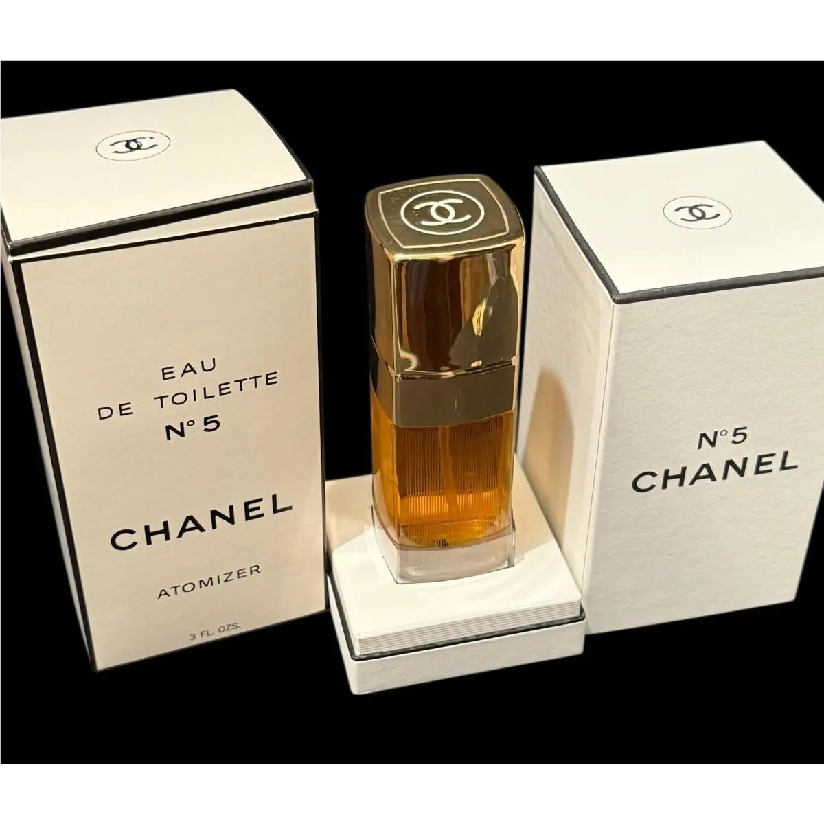 Vintage Chanel No 5 Edt Perfume w Inner/outer Box 3 oz Atomizer Nos