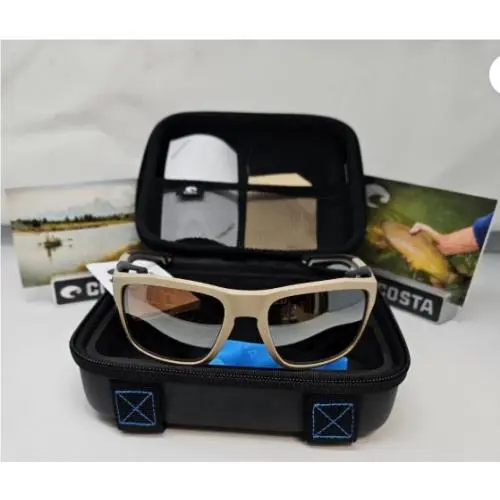 Costa King Tide 8 Sunglasses Matte Sand/copper Silver Mirror Polarized 580G Usa