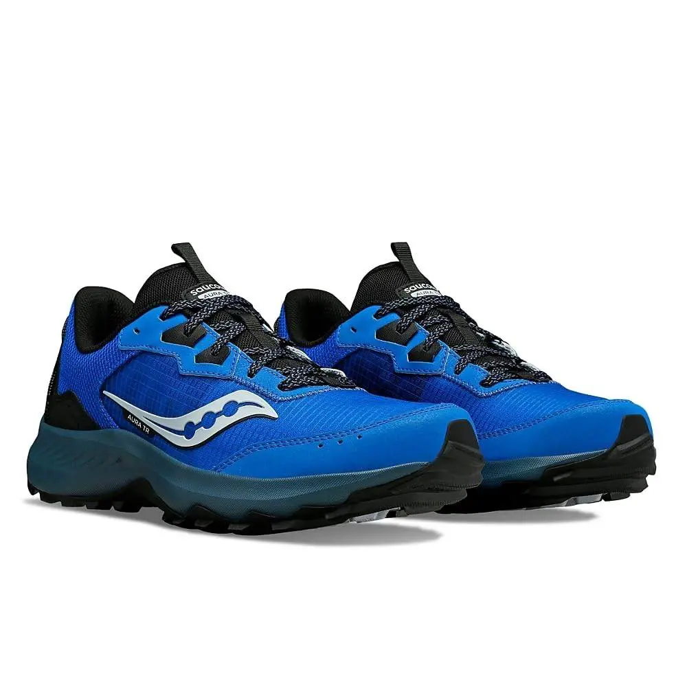 Saucony Men`s Aura Tr Sneaker Cobalt/black Size 8.5 Us/ 7.5 UK S20862-105 - Black