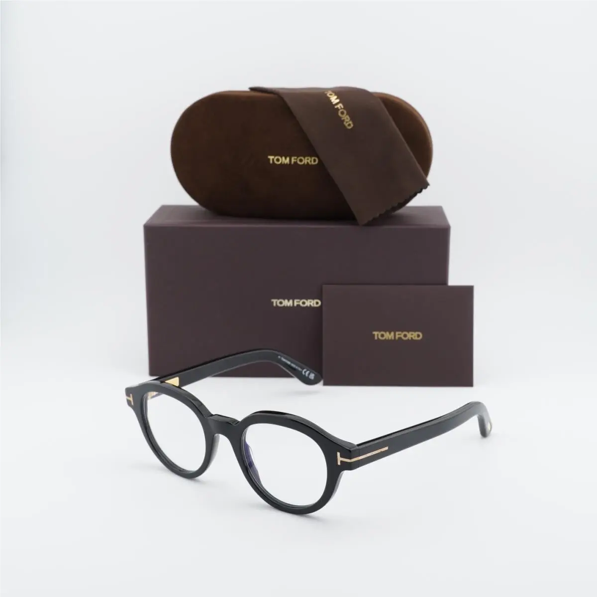 Tom Ford FT6037-B 001 Shiny Black 49mm Eyeglasses