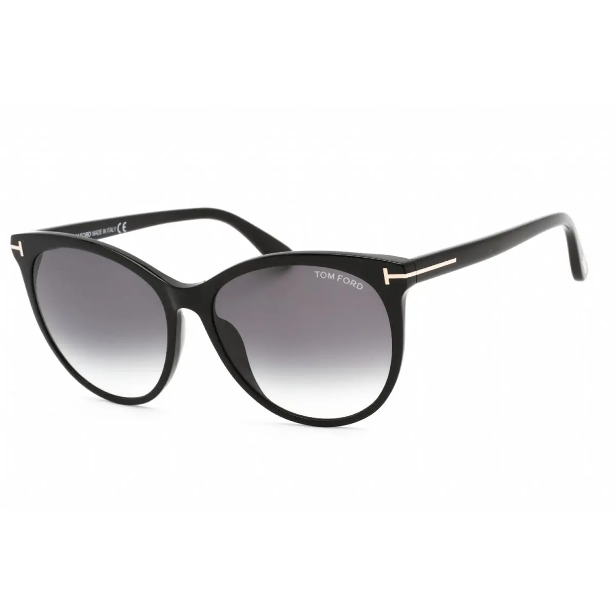 Tom Ford Maxim FT0787 01B Sunglasses Black Frame Gradient Smoke Lenses 59mm