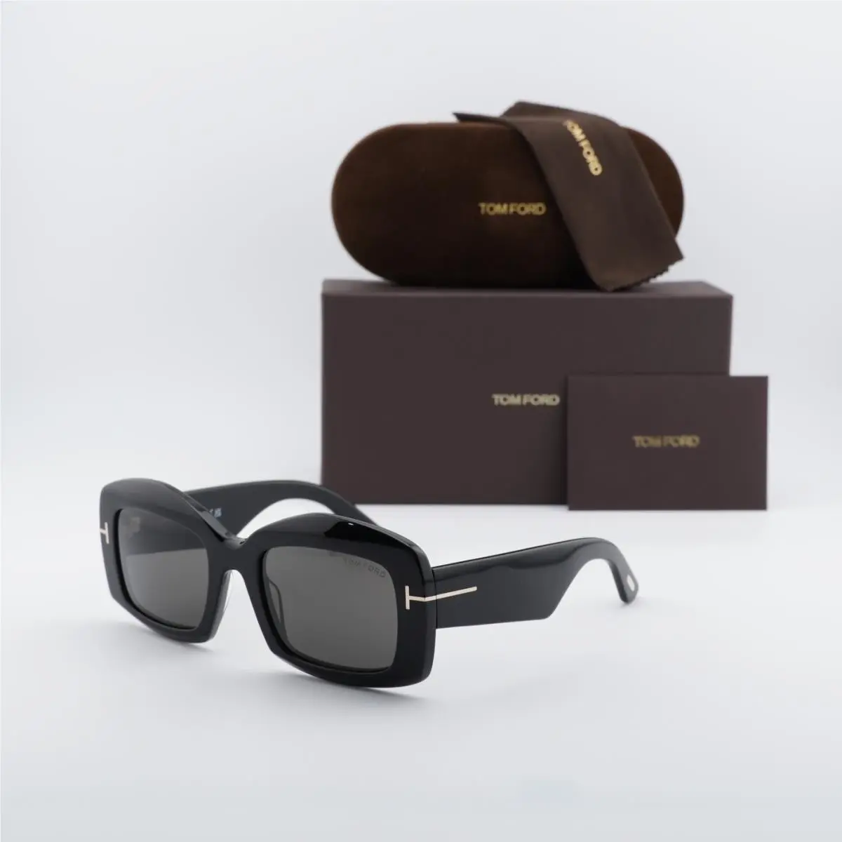 Tom Ford FT1218 01A Shiny Black/smoke 53-21-140 Sunglasses