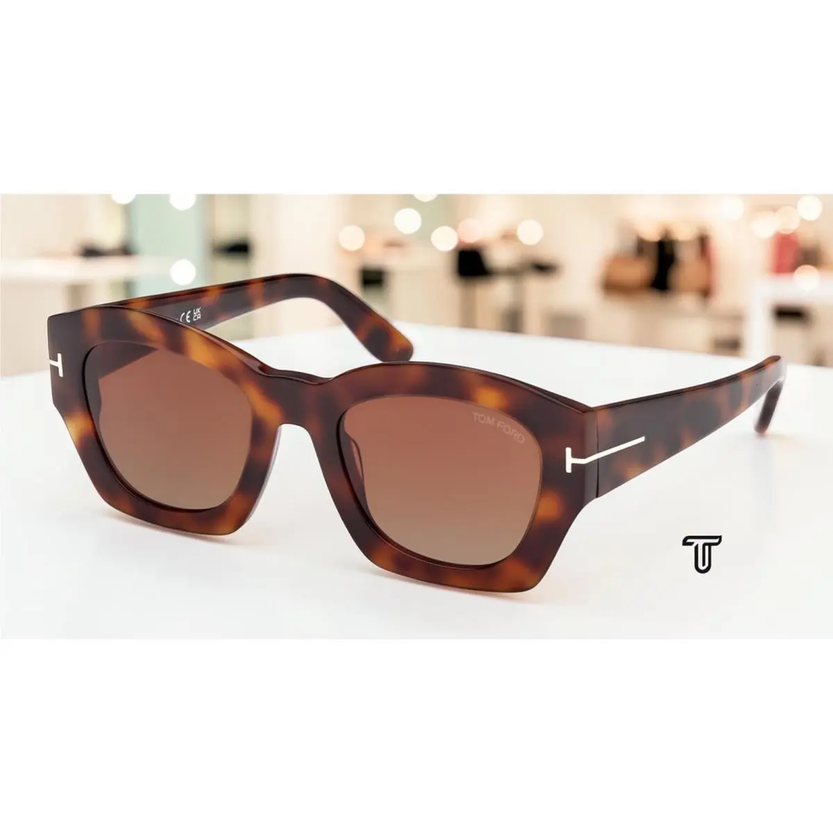 Tom Ford FT1083 53F Guilliana Blonde Havana Gradient Brown 52mm Women Sunglasses