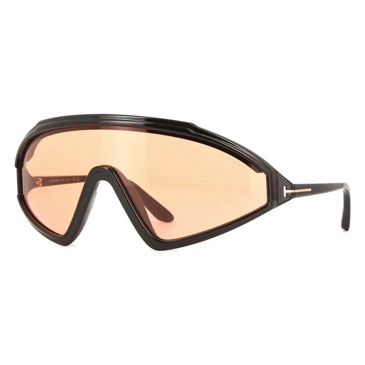 Lorna FT 1121 01E Black Brown Lens Ski Shield Sunglasses by Tom Ford
