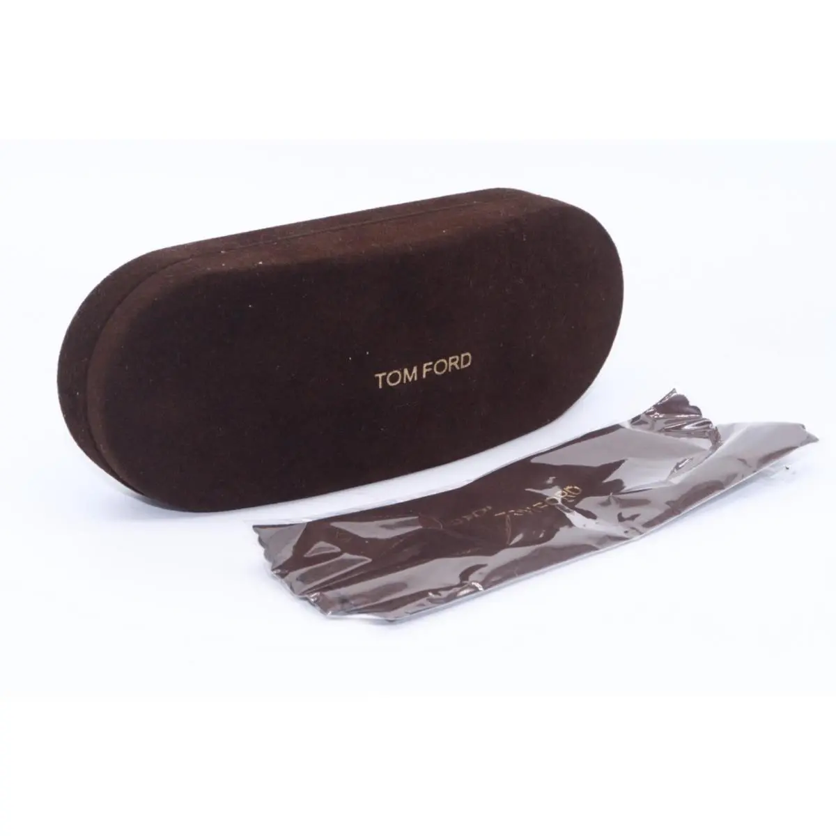 Velvet Hard Brown Chamshell Cloth Case Eyeglasses Sunglasses by Tom Ford