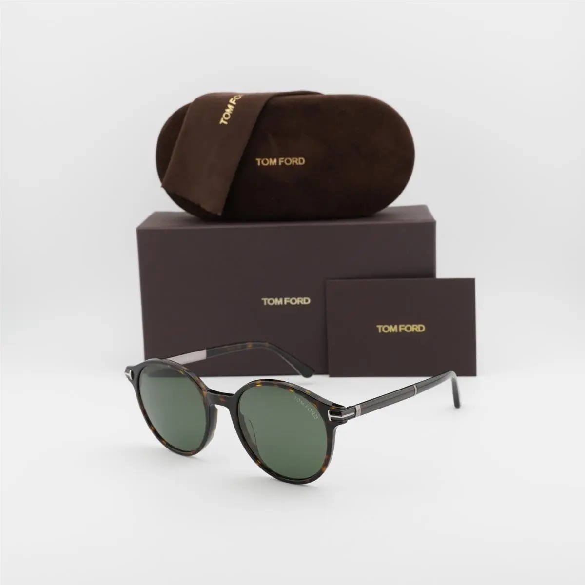 Tom Ford FT1184 52N Dark Havana/green 52-20-140 Sunglasses