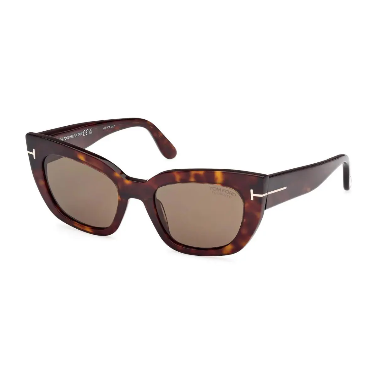 Tom Ford Athena Dark Havana Plastic Frame Sunglasses FT1190 52H