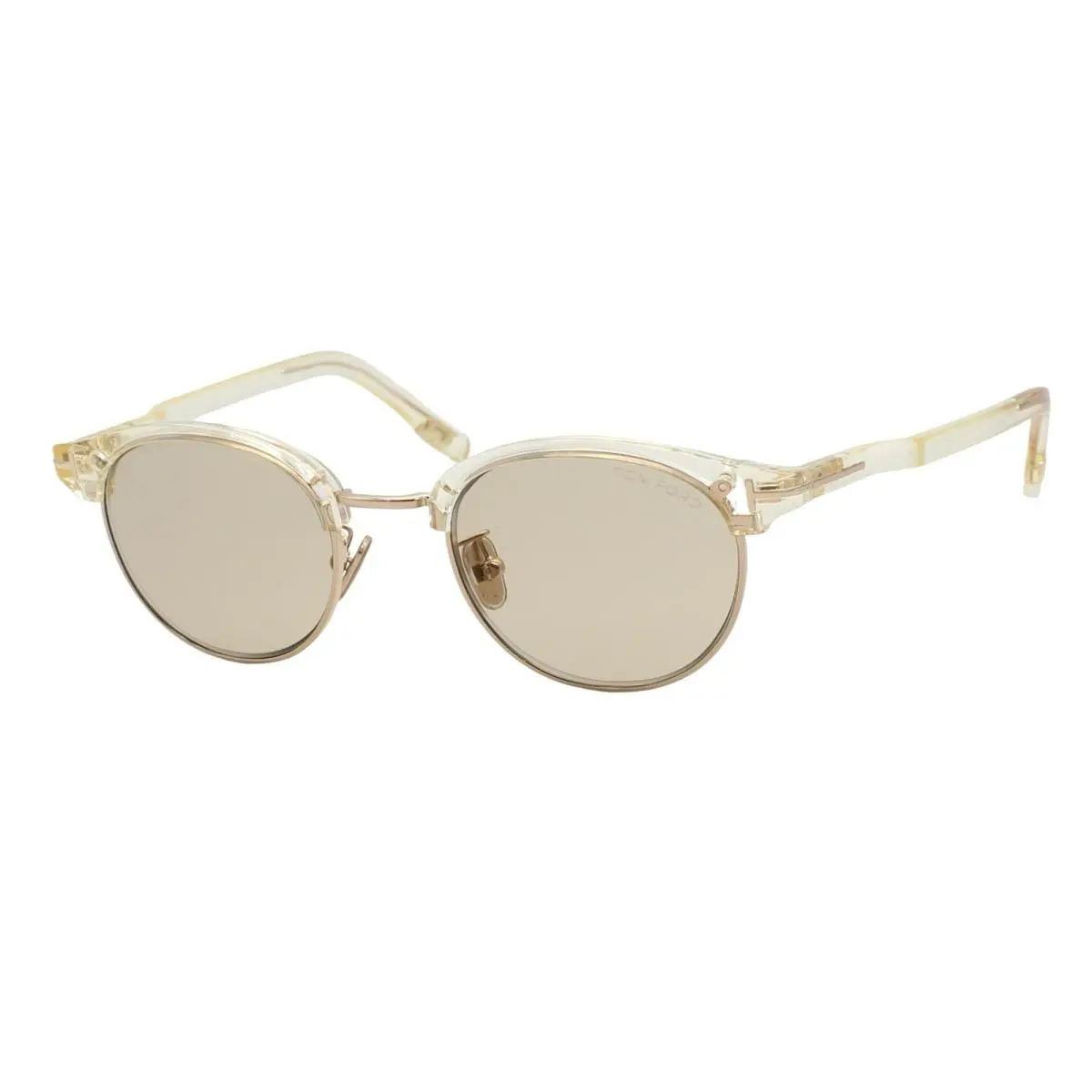 Tom Ford FT 1120-D 39E Crystal Beige Gold Men`s Sunglasses 48-21-145 W/case