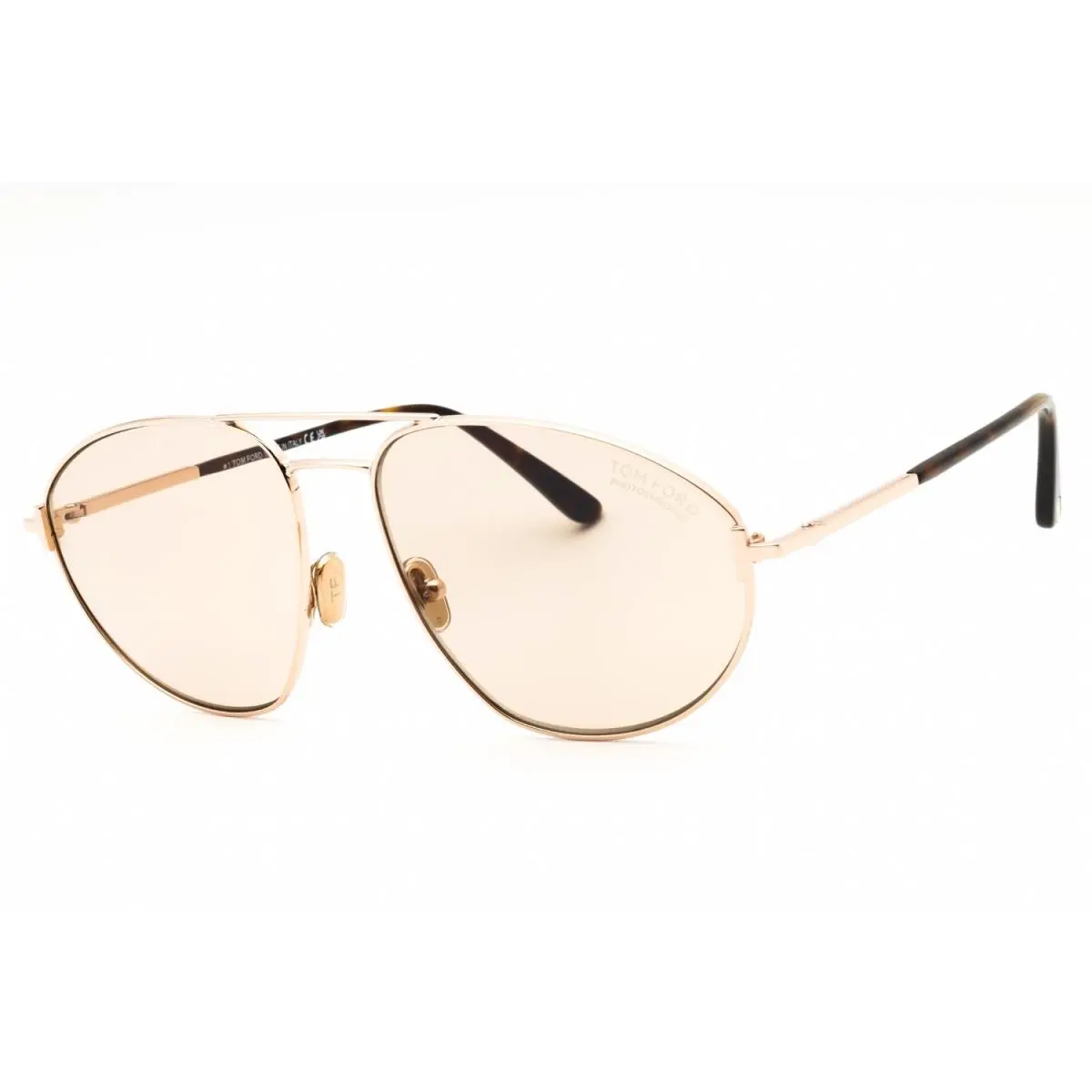 Tom Ford FT1095 28E Sunglasses Shiny Rose Gold Frame Brown Lenses 60mm