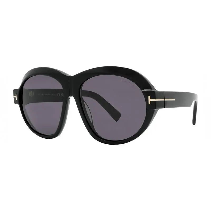 FT1113 01A Shiny Black/smoke 59-15-135 Sunglasses by Tom Ford