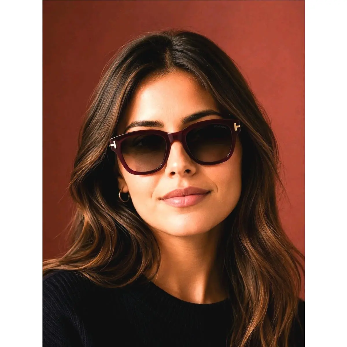 Tom Ford TF 1329 Icon Collection Sunglasses 81F Violet /brown Gradient 53