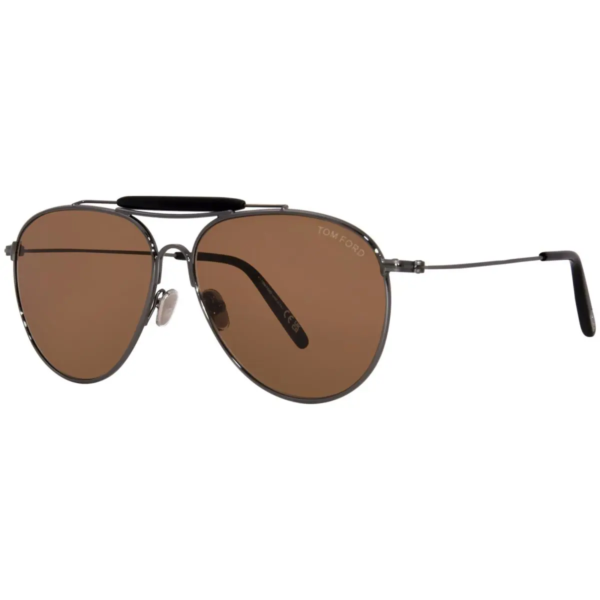 Tom Ford Raphael-02 TF995 08E Sunglasses Men`s Shiny Gunmetal/vintage Brown 59mm
