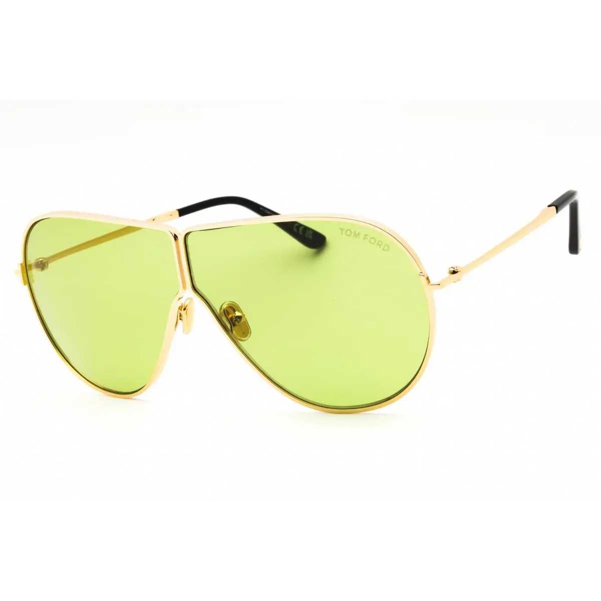 Tom Ford Keating FT1158 30N Sunglasses Gold Frame Green Lenses 71mm