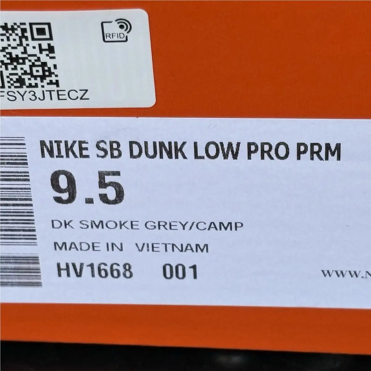 Nike shoes - Nike SB Dunk Low Pro PRM - HV1668-001 - Dk Smoke Grey, Campfire Orange 8