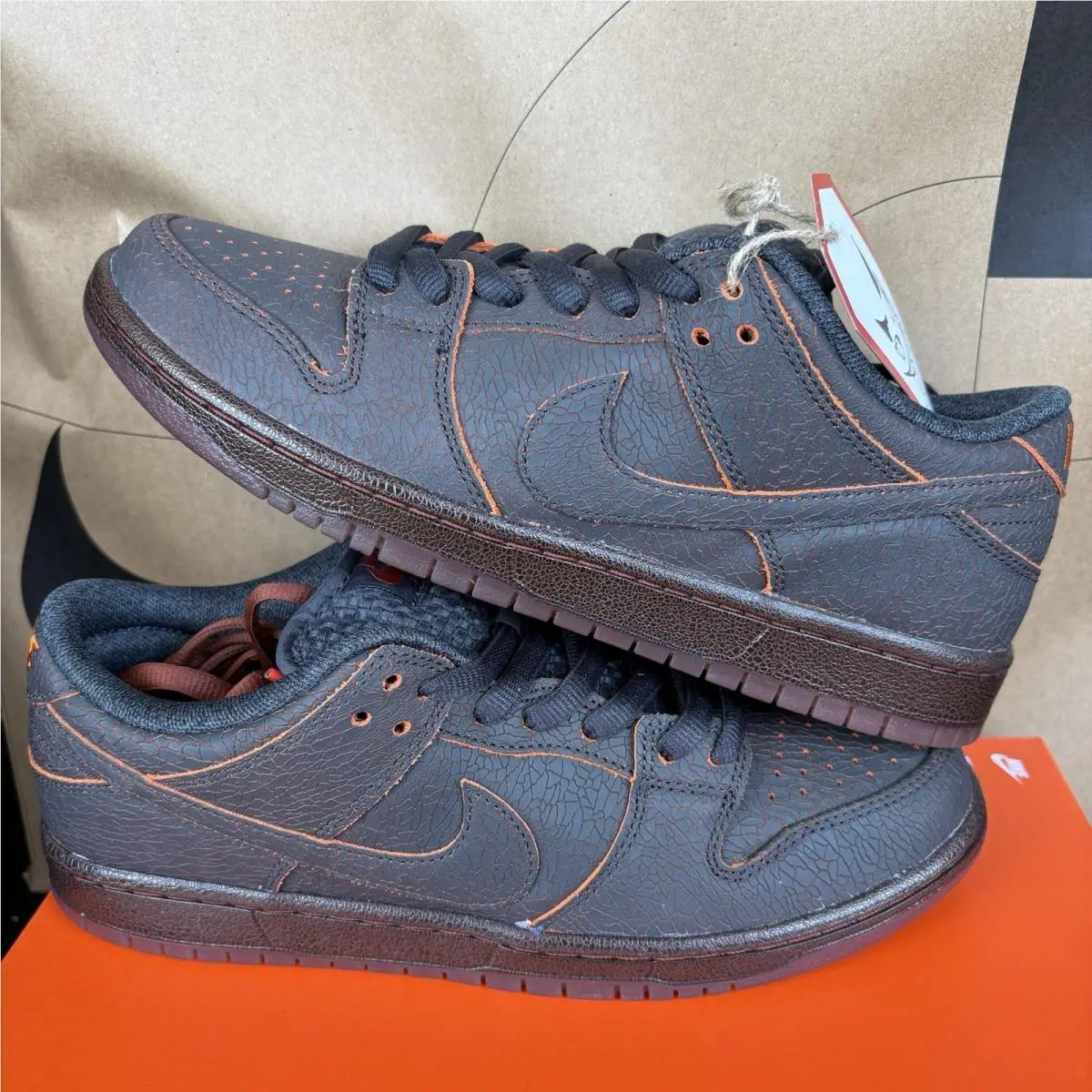 Nike shoes - Nike SB Dunk Low Pro PRM - HV1668-001 - Dk Smoke Grey, Campfire Orange 0