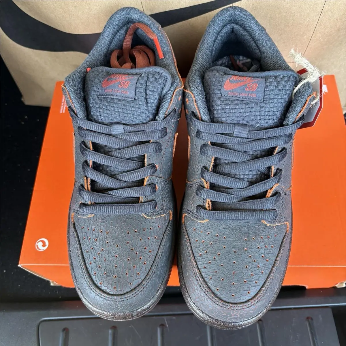 Nike shoes - Nike SB Dunk Low Pro PRM - HV1668-001 - Dk Smoke Grey, Campfire Orange 2